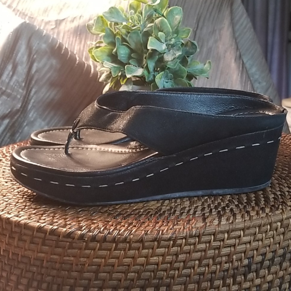 Womens thong wedges - Picture 2 of 6